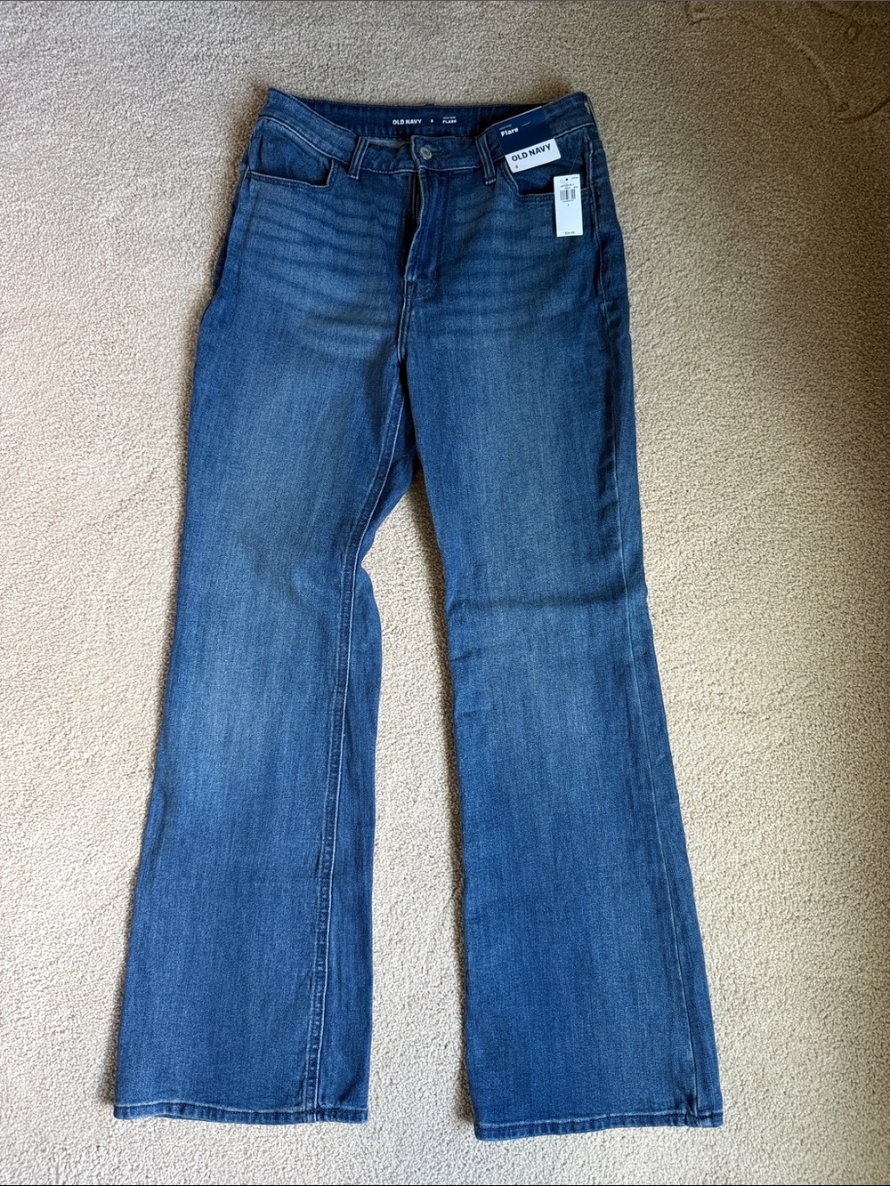 Old Navy Women's Dark Blue Flare Jeans